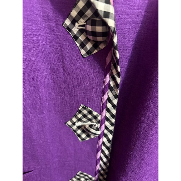 Koos Of Course Reversible Purple & Floral Button-Up Jacket L - Picture 5 of 6